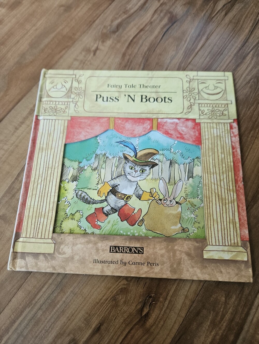 Puss 'N Boots Illustrated Storybook - Red, Green, Tan Cover